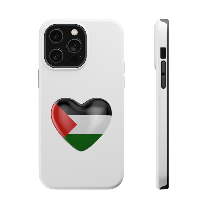 MagSafe Tough Cases with Palestinian flag in heart shape