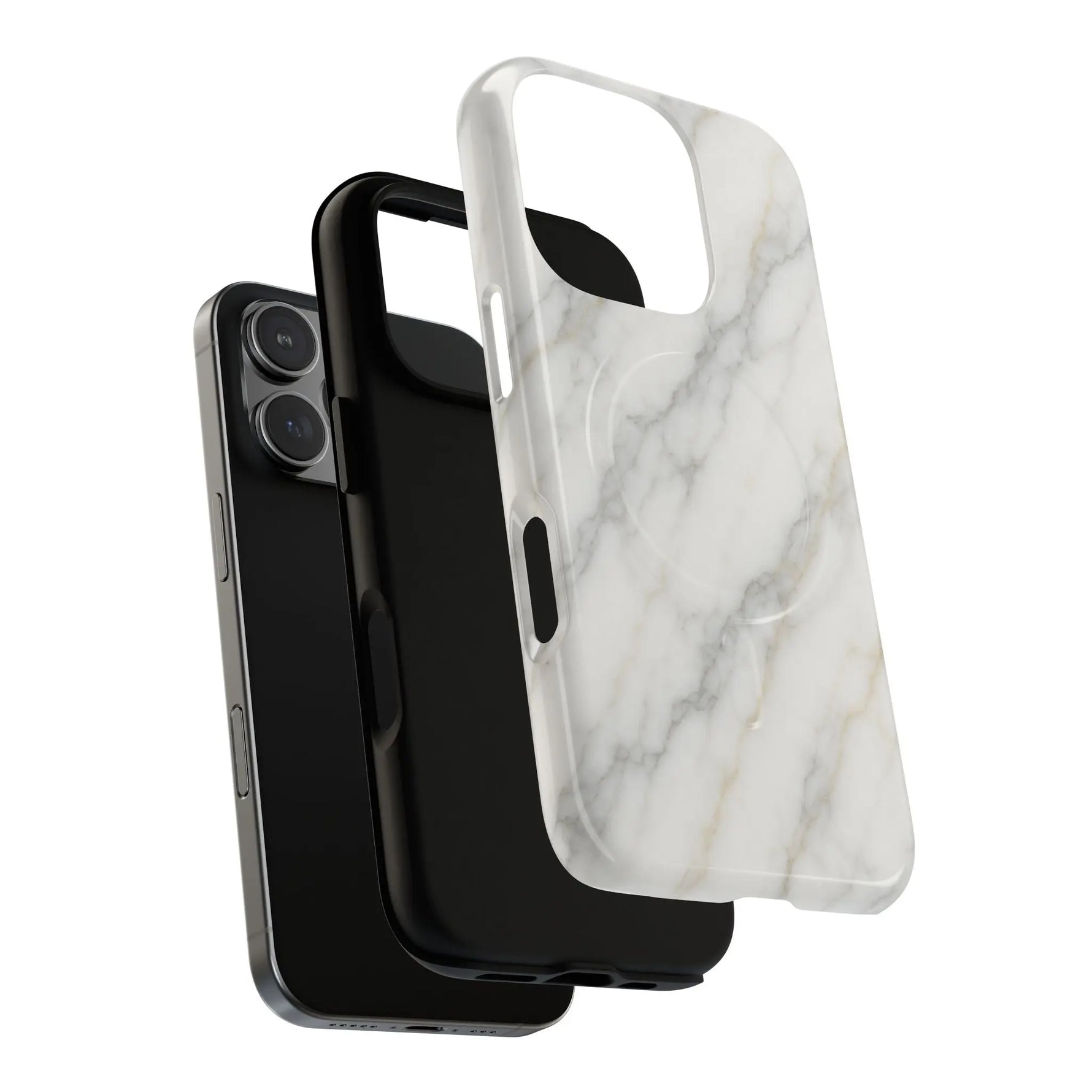 Classic White Marble iPhone Case with MagSafe  Shamo's