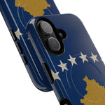 Kosovo Flag Tough iPhone Case — Navy Blue Stars & Gold Map (MagSafe compatible)  Shamo's