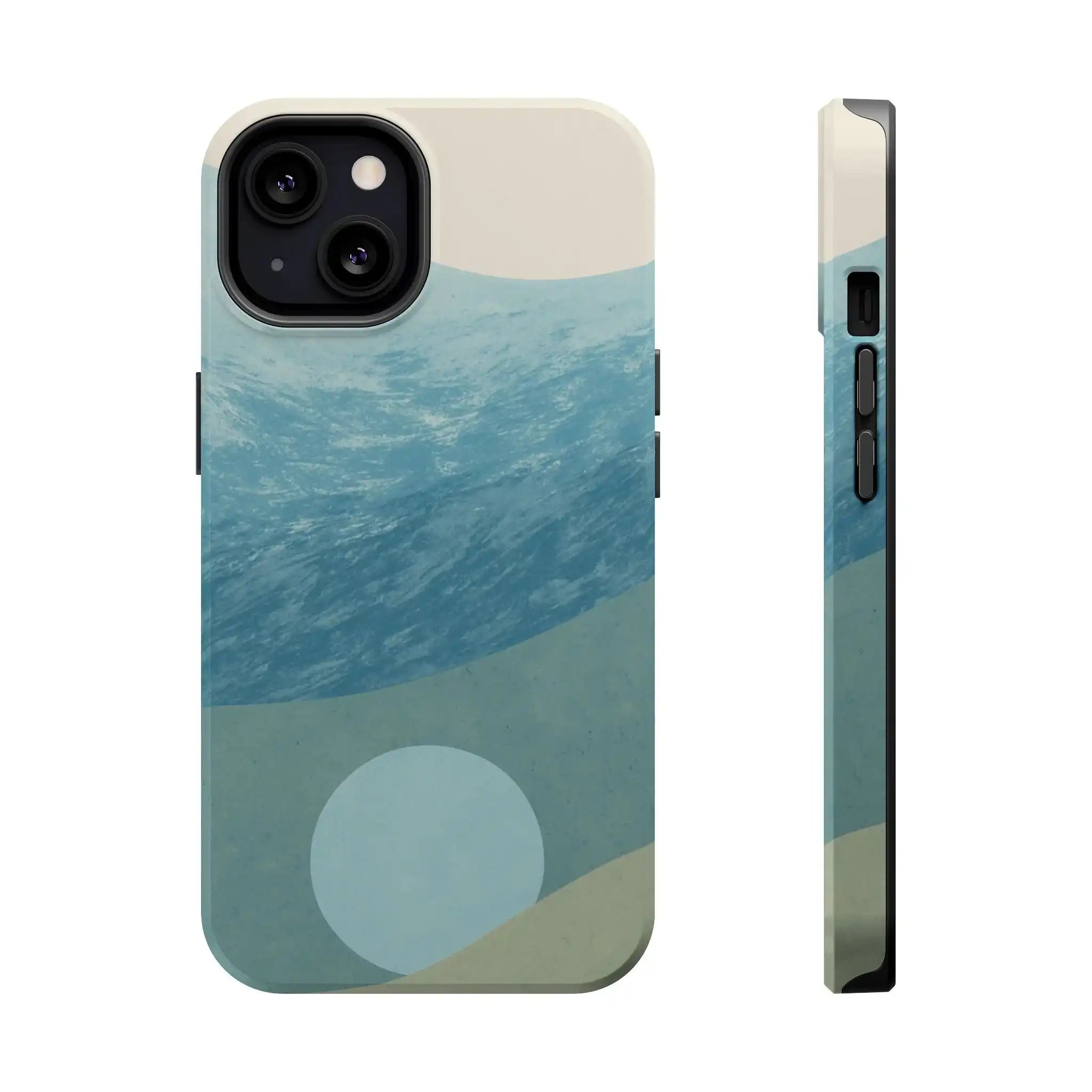 “Calm Over Chaos” Abstract Ocean Wave iPhone Case | MagSafe Compatible  Shamo's iPhone 13 / Glossy