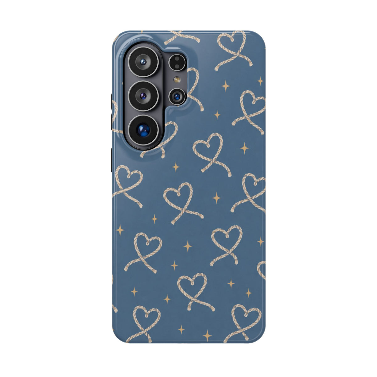 Lasso Hearts – Blue Western Heart MagSafe Phone Case, glossy Samsung Galaxy S26 Ultra, rear view