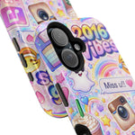 2016 Vibes Y2K Sticker Collage Magnetic Impact-Resistant iPhone Case with MagSafe Compatibility
