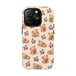 Teddy Berry Cozy Strawberry Pattern iPhone Case with MagSafe