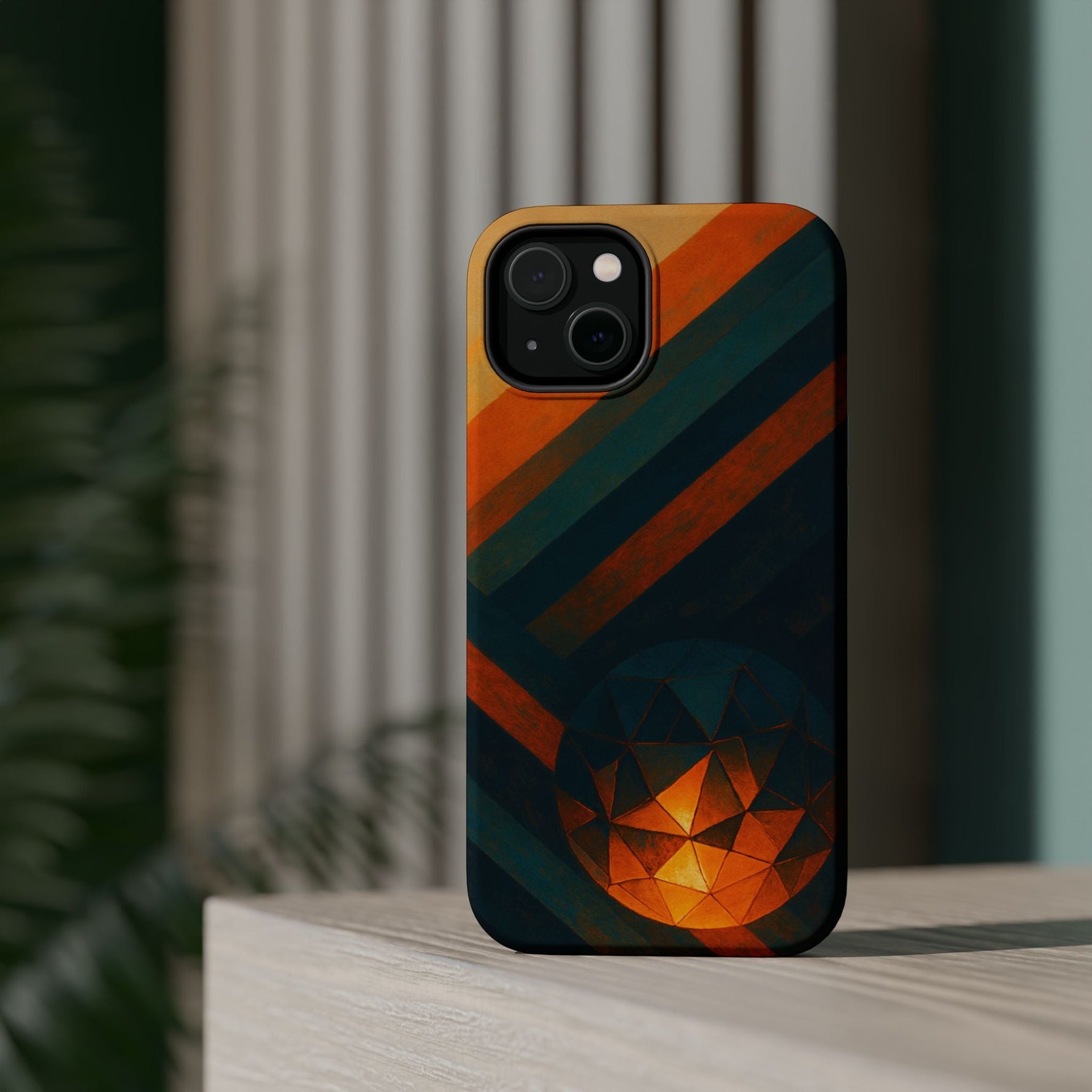 “Geometry of Becoming” Abstract iPhone MagSafe Case — Magnetic Impact-Resistant  Shamo's