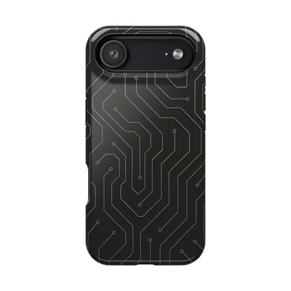Black Circuit Board Design iPhone Case | MagSafe  Shamo's iPhone 17 Air / Glossy