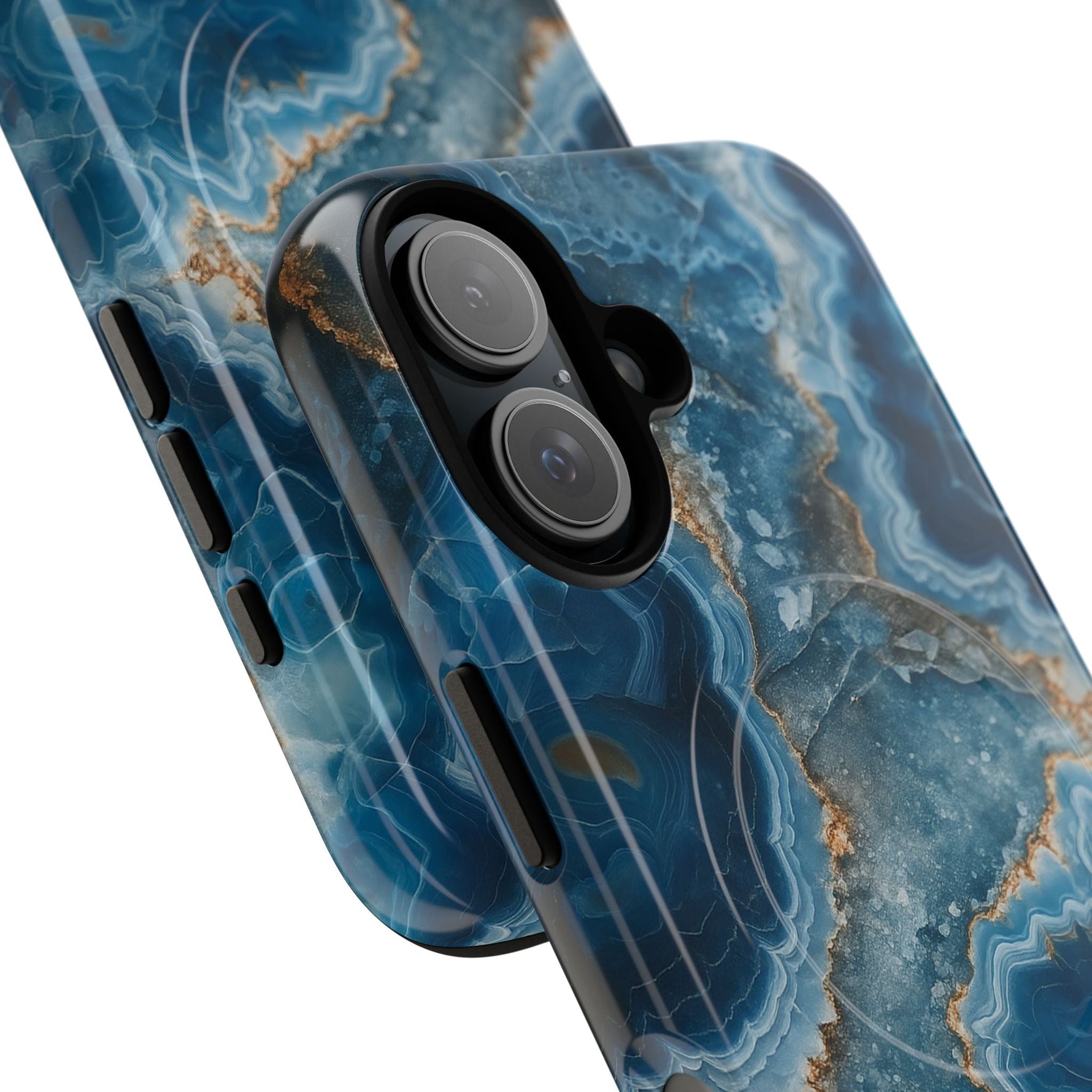 Blue Agate Marble iPhone Case —with MagSafe  Shamo's
