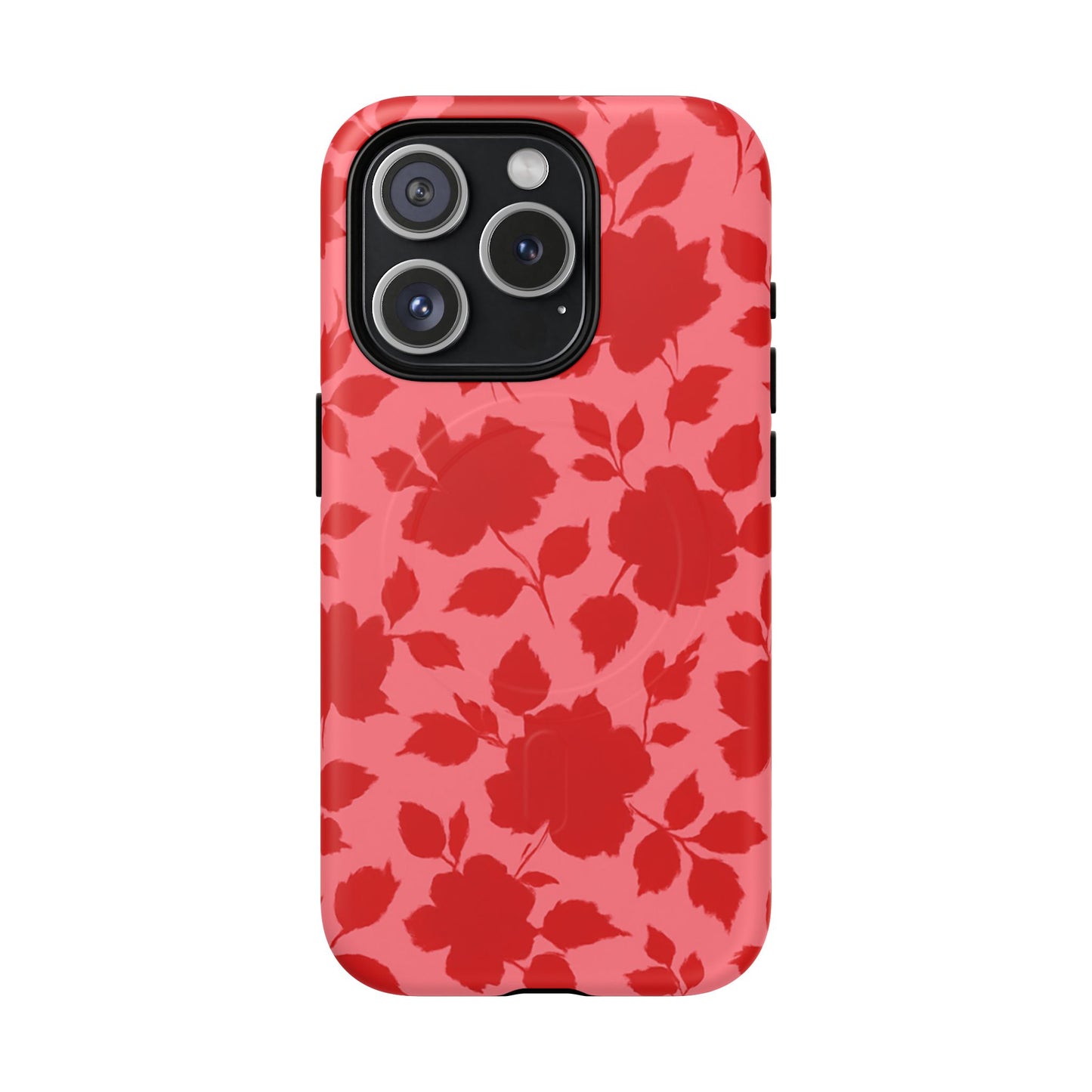 Red Floral Love iPhone Case (MagSafe compatible)