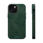 Topographic Green Magnetic Impact-Resistant iPhone Case | MagSafe compatible  Shamo's iPhone 13 Mini / Matte