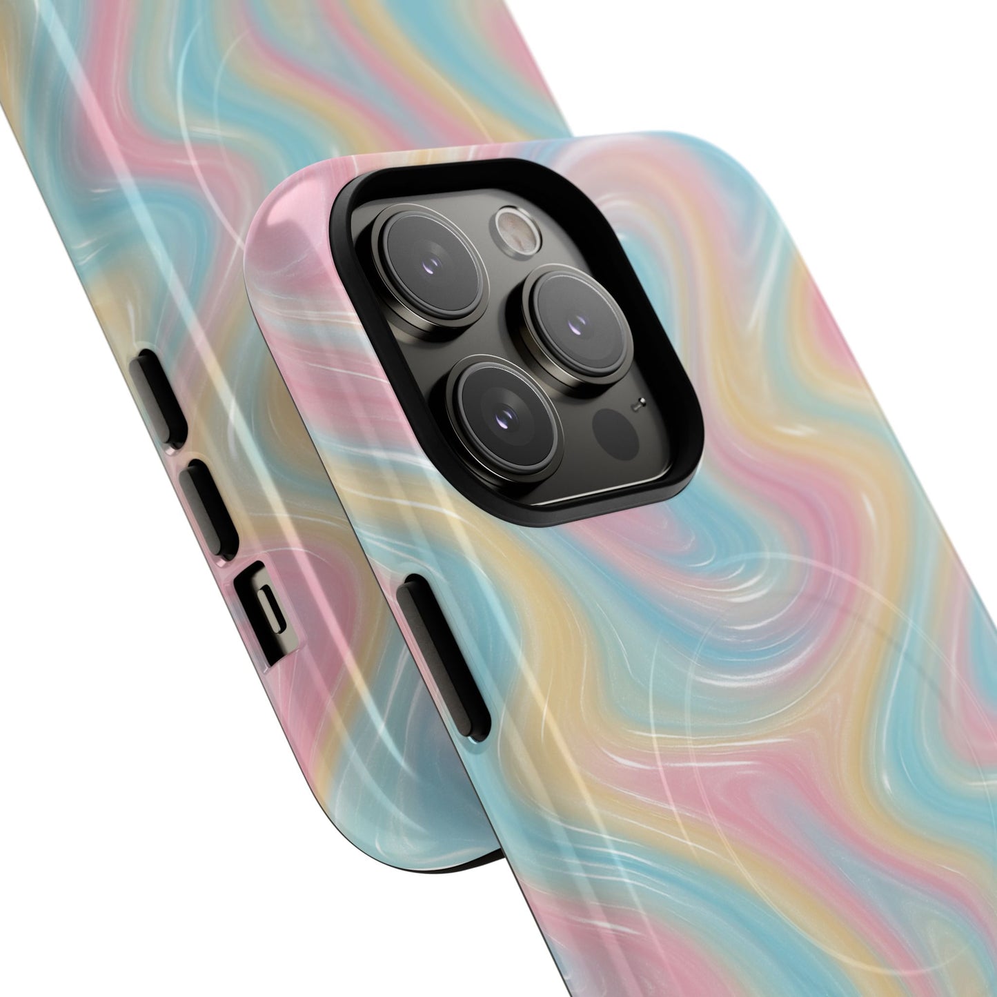 Rainbow Marble Swirl iPhone Case with MagSafe
