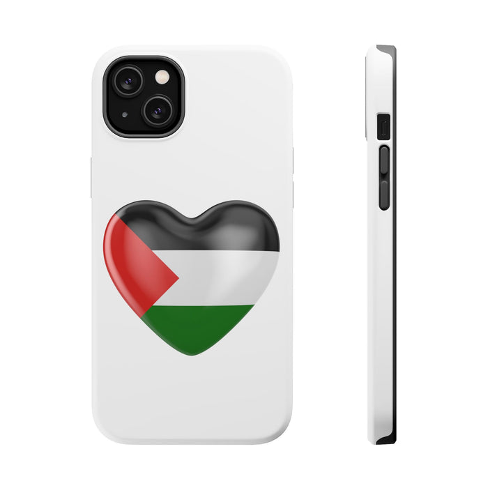 MagSafe Tough Cases with Palestinian flag in heart shape