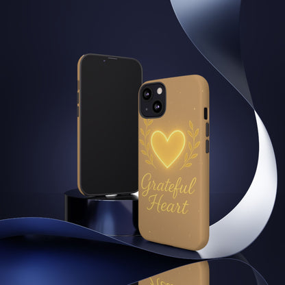 Grateful Heart iPhone Case — Warm Neon Heart