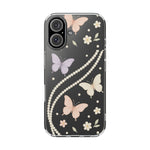 Butterfly Pearl Impact-Resistant Clear iPhone Case - Shamo's