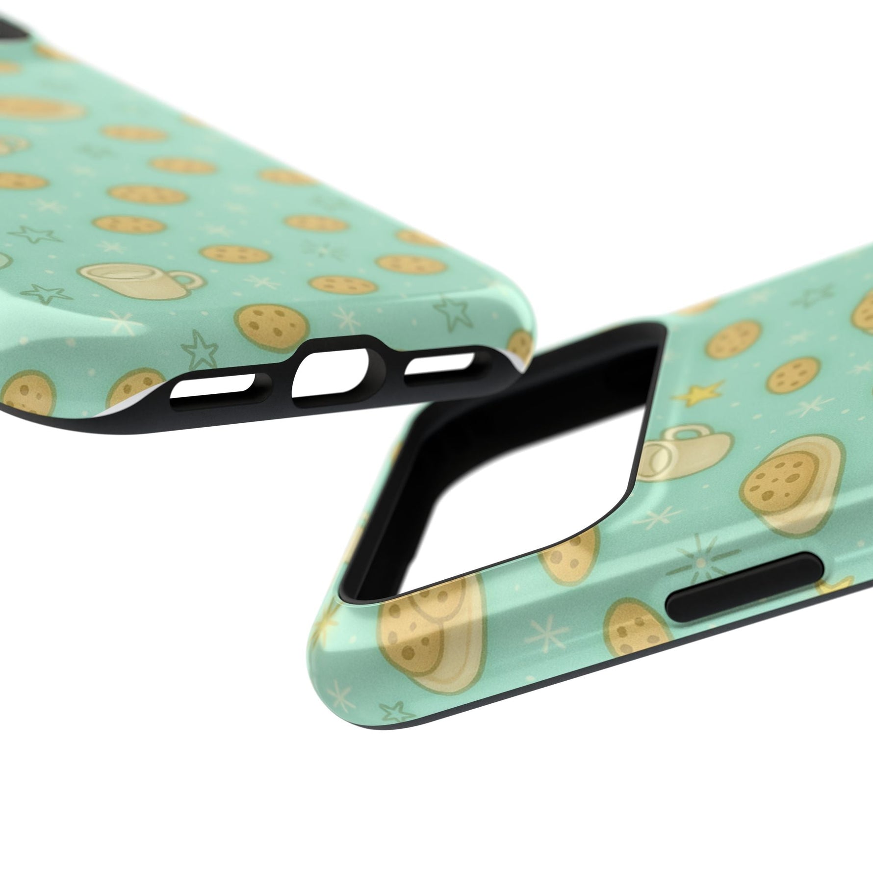Cookie & Coffee Pattern Tough iPhone Case — Impact-Resistant  Shamo's