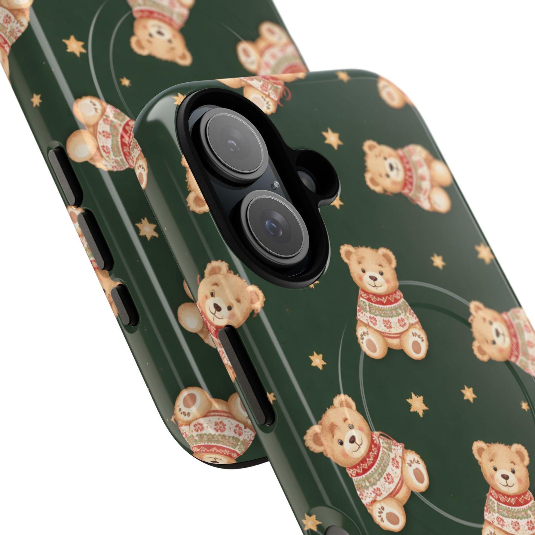 Funda para iPhone con diseño de osito de peluche y corazón (con MagSafe)