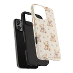 Cute Pastel Bear Impact Phone Case | Heart & Star Kawaii Pattern