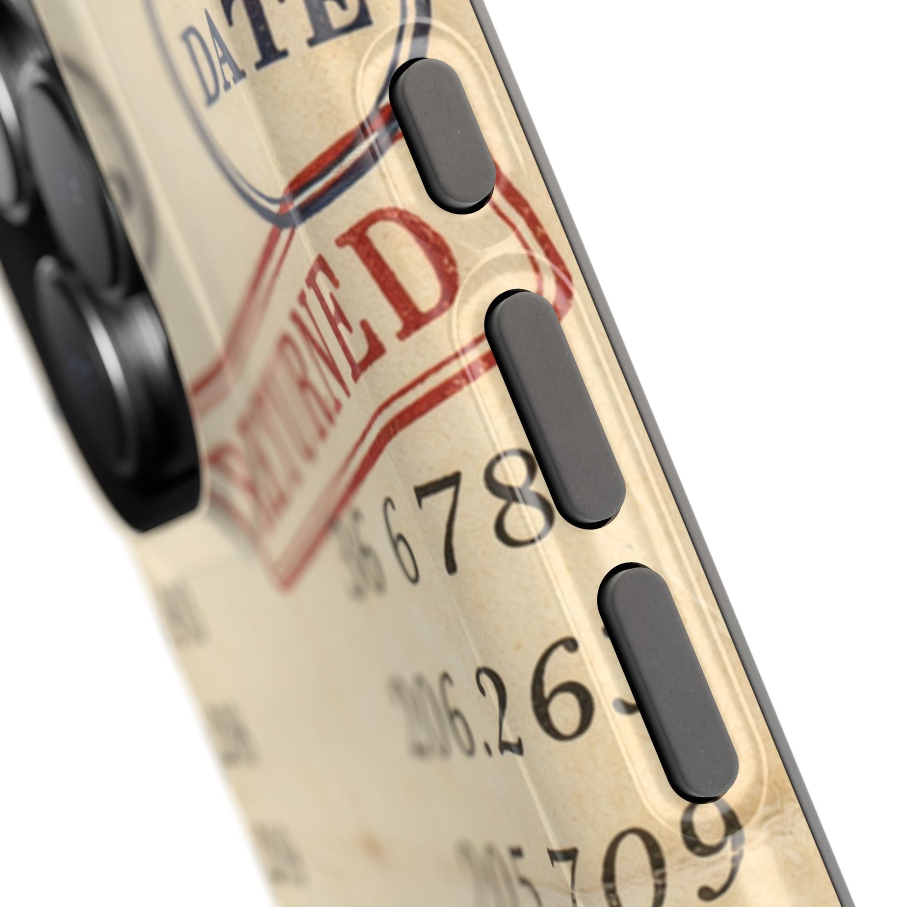 Vintage Library Card Design Phone Case with MagSafe Compatibility