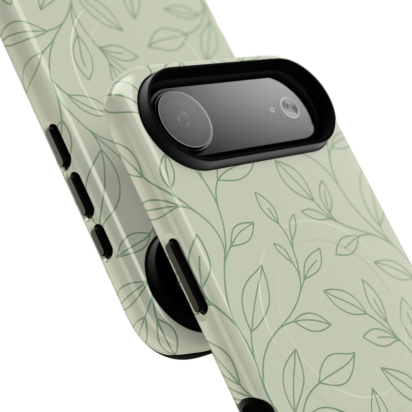 Sage Botanical Leaves Floral iPhone Case | MagSafe