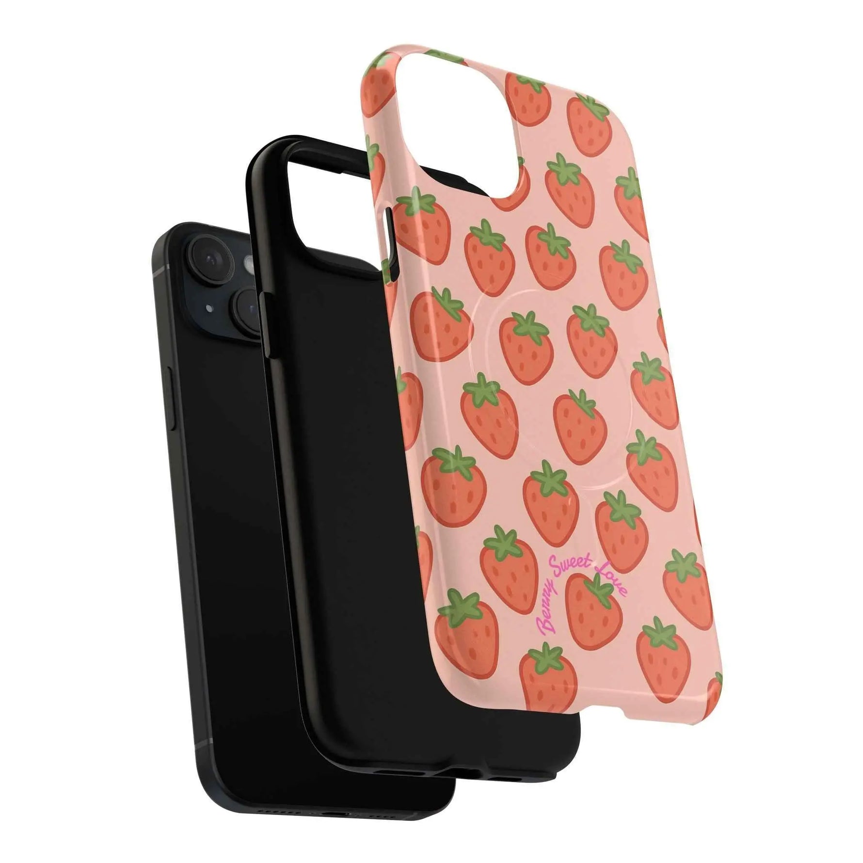 Strawberry Pattern Magnetic Phone Case | Berry Sweet Love