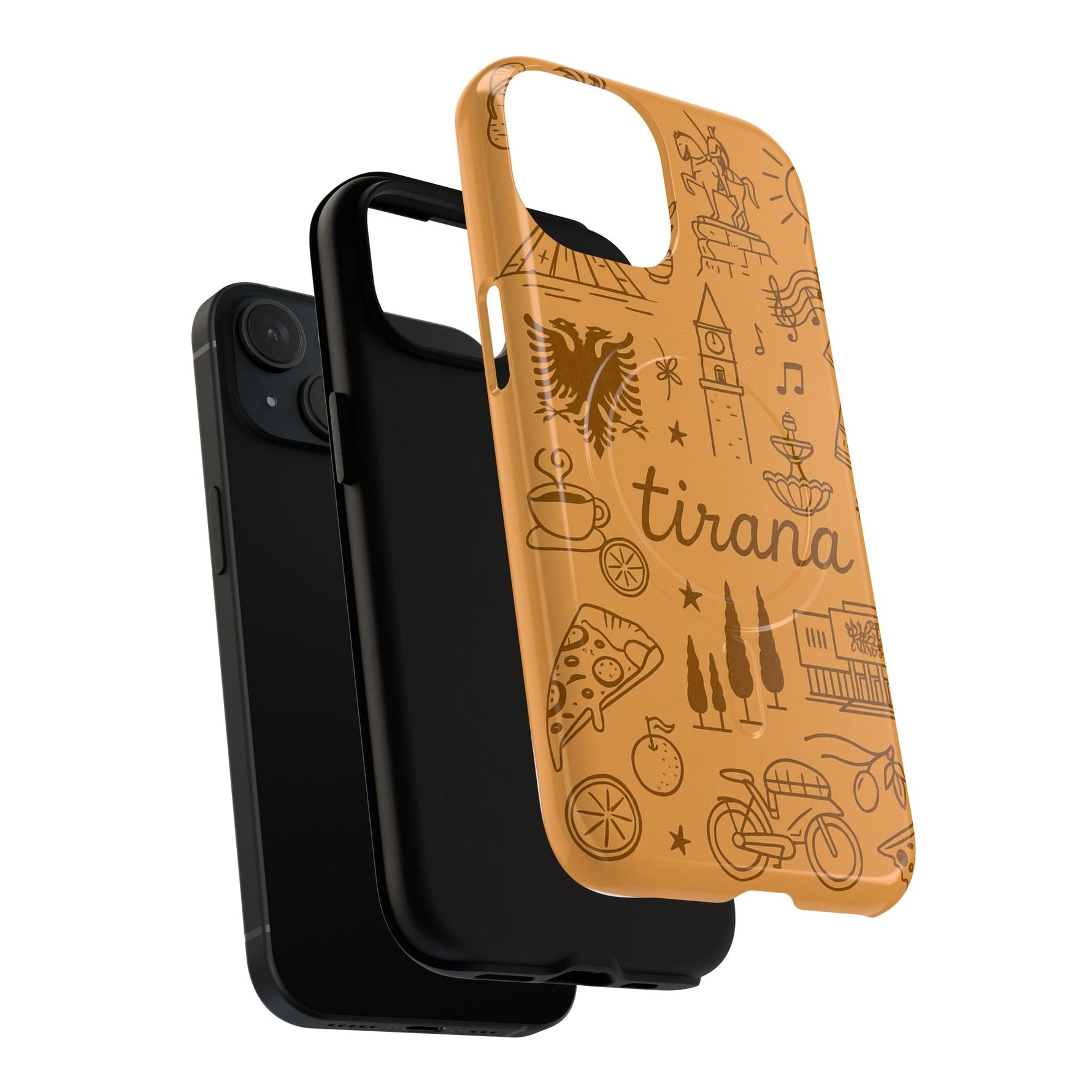Tirana Illustrated Hand-Drawn iPhone Case — Albanian Landmarks & Icons | MagSafe compatible  Shamo's