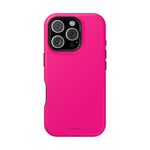 Neon Pink MagSafe Compatible Impact-Resistant Phone Case Hot Pink