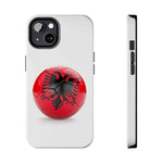 Tough Phone Cases with Albanian soccer flag