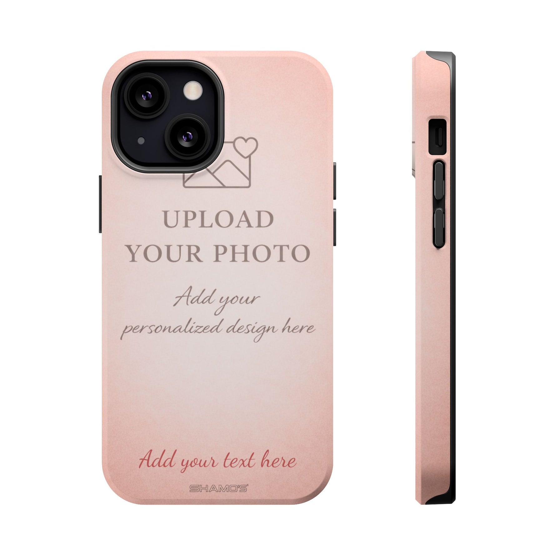 Personalizable iPhone Case | Add Your Own Photo and Text | MagSafe Compatible - iPhone 13 Mini / Matte - Shamo's