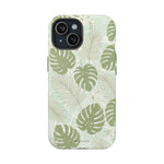 Tropical Monstera Phone Case, Impact-Resistant Magnetic iPhone Cover with MagSafe Compatibility