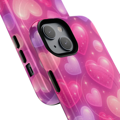 Glitter Hearts Cases for iPhones with MagSafe
