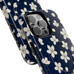 Navy Blossom Floral iPhone Case | MagSafe  Shamo's