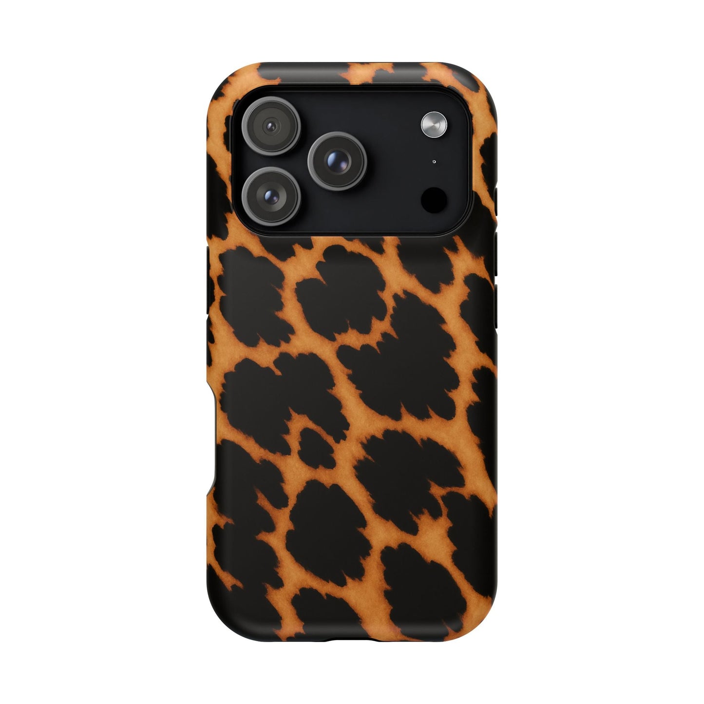 Leopard Print Impact-Resistant iPhone Case with MagSafe compatibility