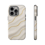 Elegant Gold Wave Tough iPhone Case - Shamo's