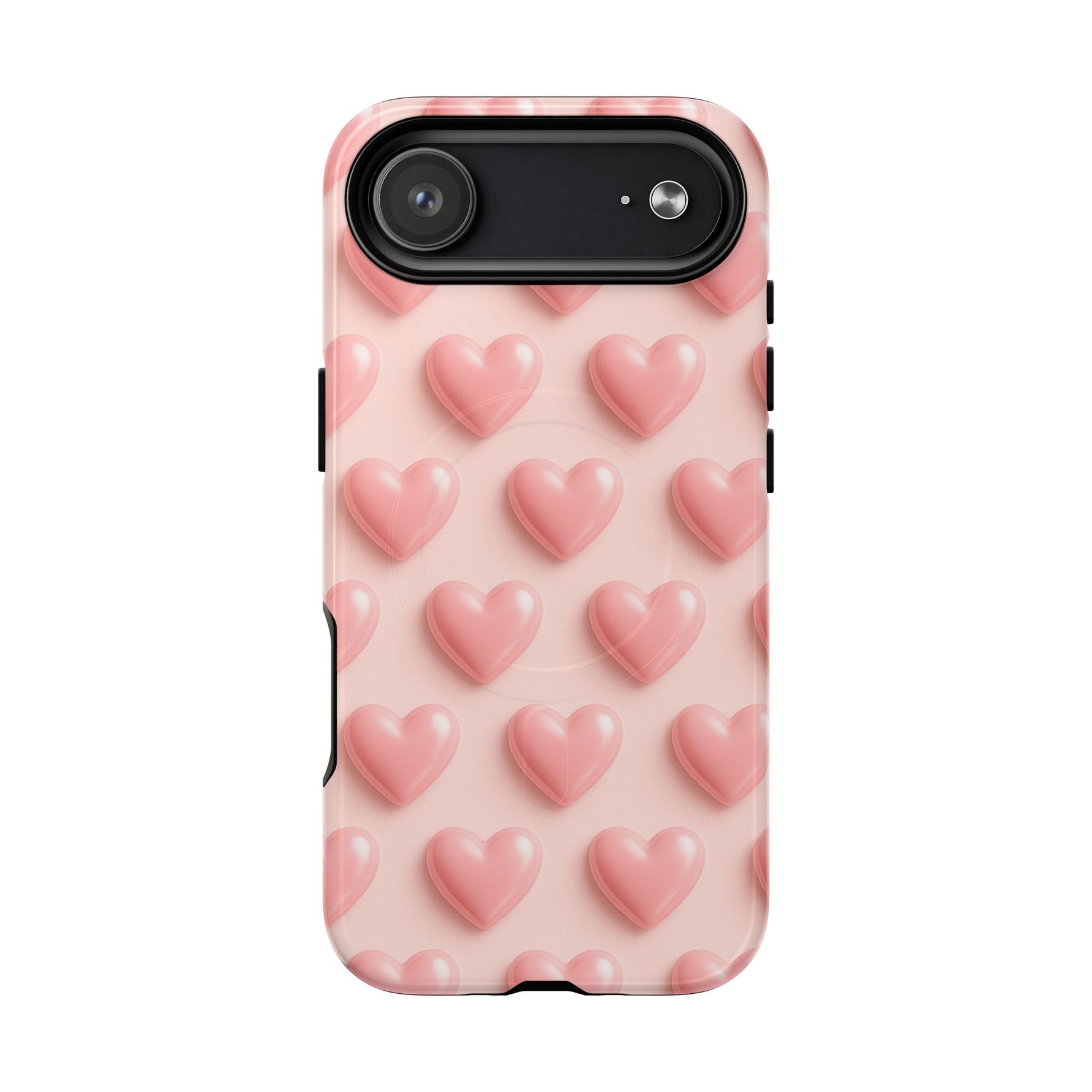 Baby Pink Pearl Hearts 3D iPhone Case | MagSafe - Shamo's