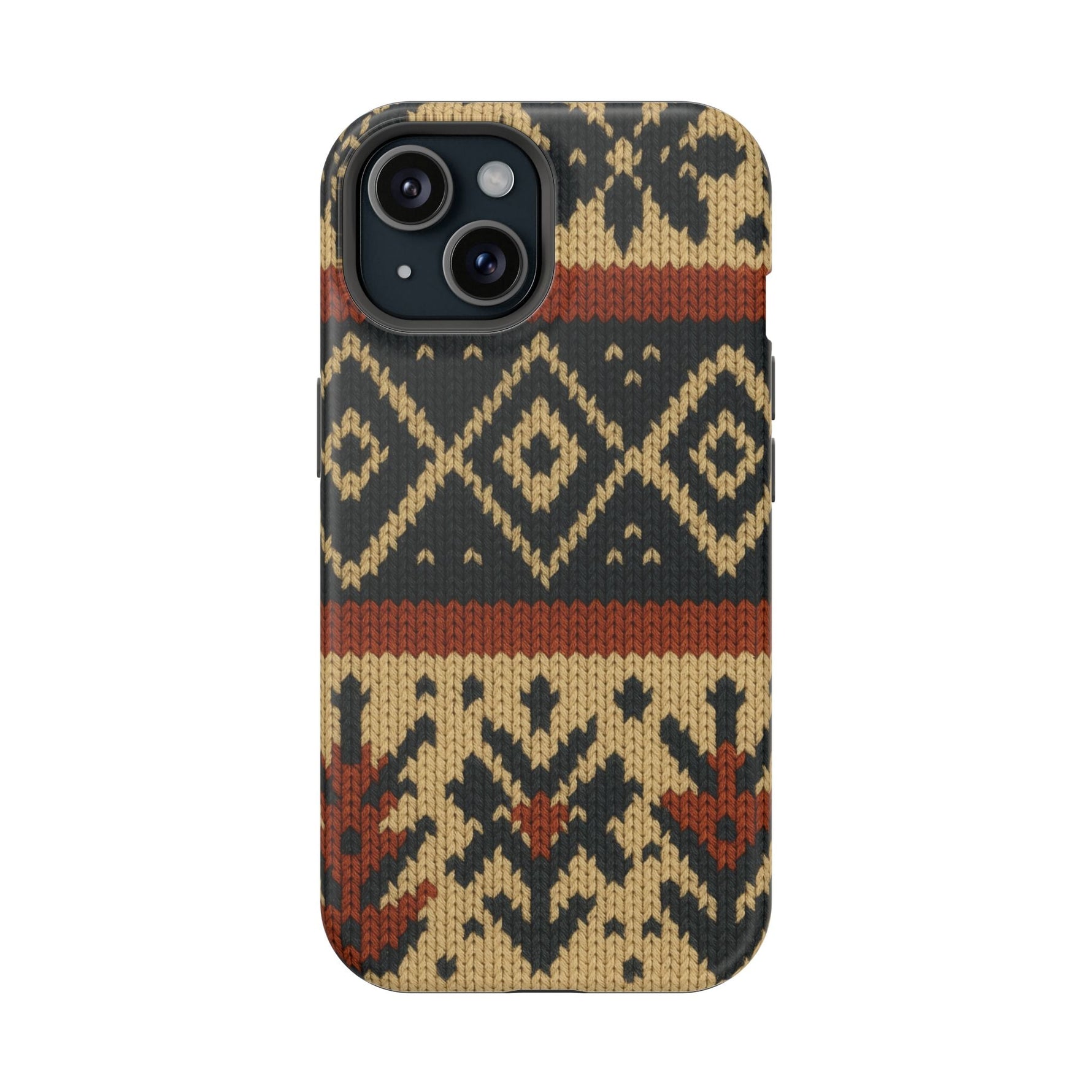 Nordic Knit Pattern MagSafe Impact-Resistant iPhone Case  Shamo's iPhone 15 / Matte