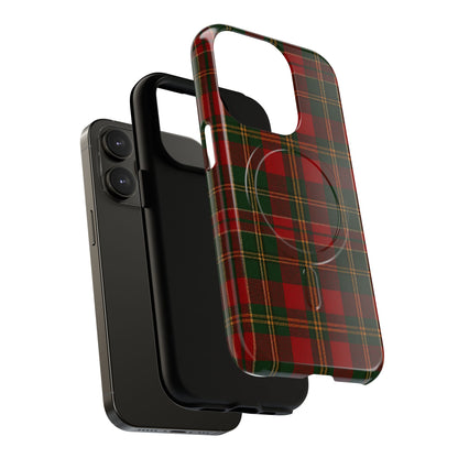 Plaid Holiday iPhone Case — Red & Green Tartan (MagSafe compatible)