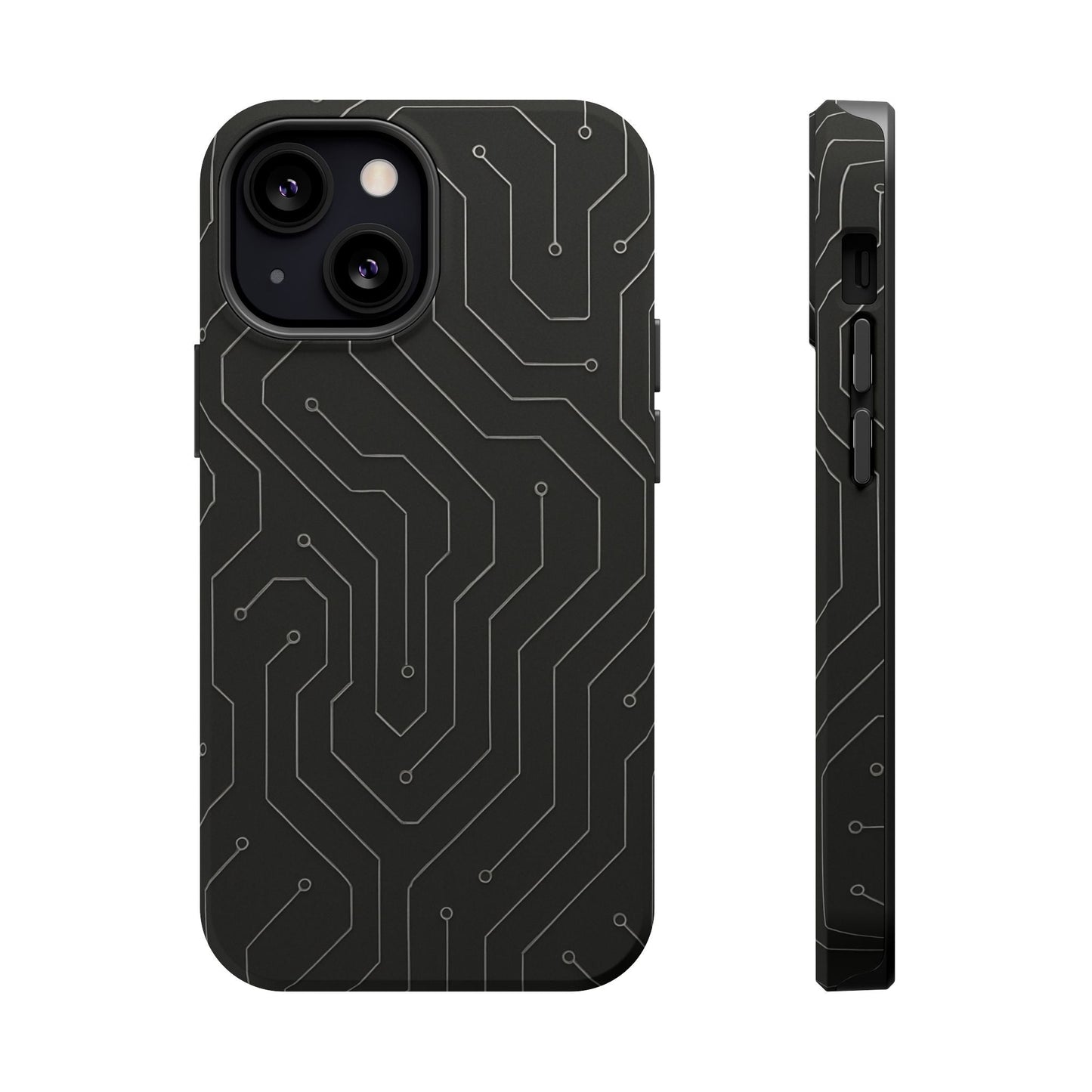 Black Circuit Board Design iPhone Case | MagSafe  Shamo's iPhone 13 Mini / Matte