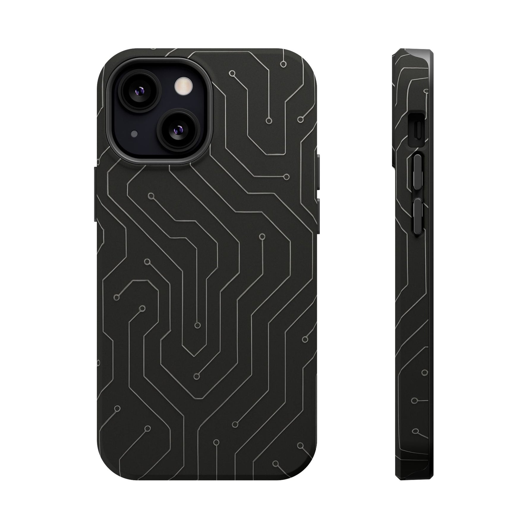 Black Circuit Board Design iPhone Case | MagSafe  Shamo's iPhone 13 Mini / Matte