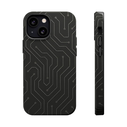 Black Circuit Board Design iPhone Case | MagSafe  Shamo's iPhone 13 Mini / Matte