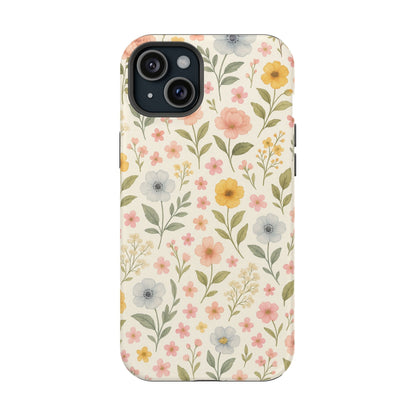 Floral Garden Impact iPhone Case with MagSafe compatibility  Shamo's iPhone 15 Plus / Matte