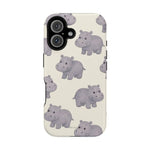 Cute Tiny Hippo Magnetic Impact-Resistant Phone Case