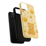 Cute Honey Teddy Bear iPhone Case — Yellow Bee & Honey Pot Design with MagSafe - Shamo's