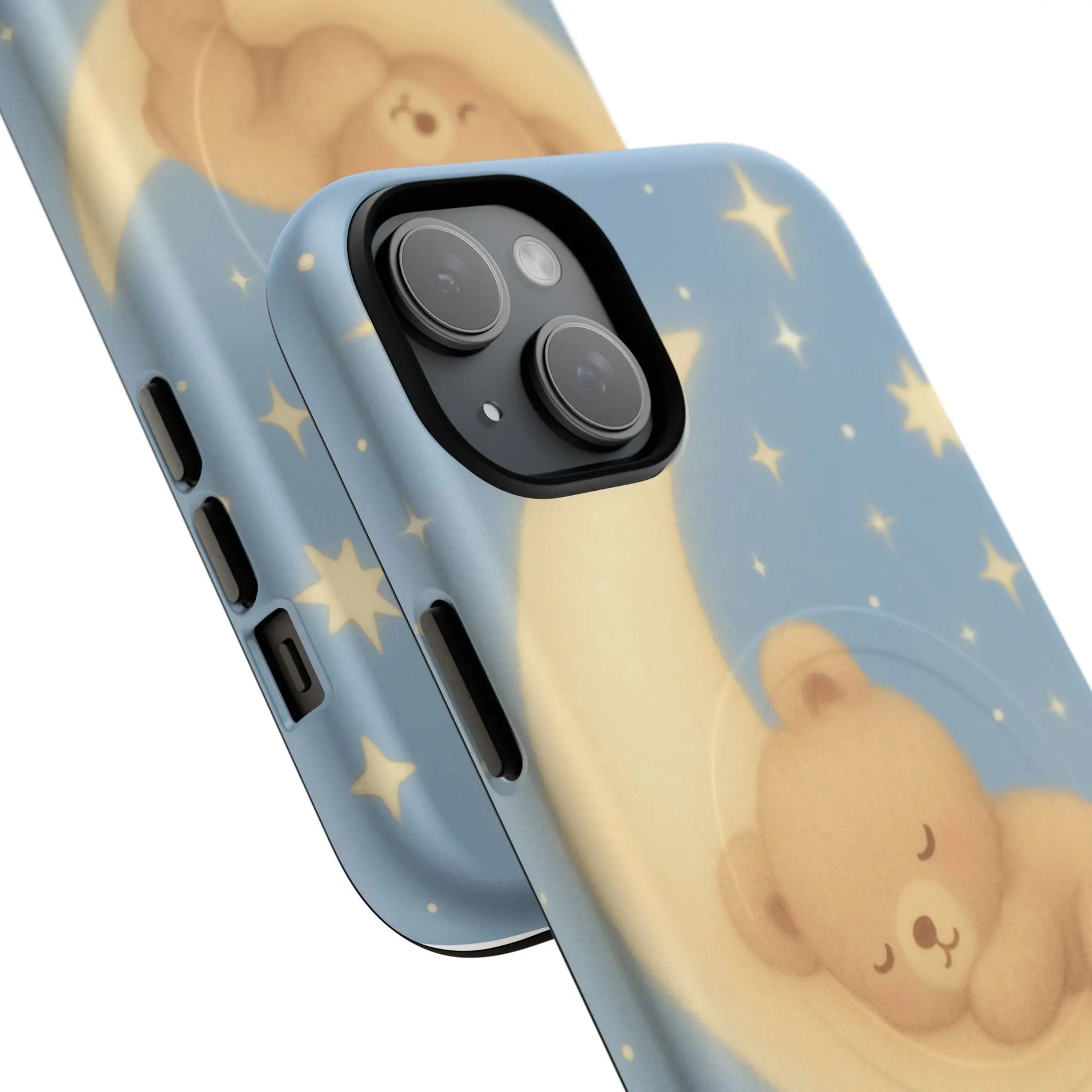 Sleepy Teddy Bear & Stars iPhone Case with MagSafe - Shamo's