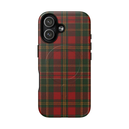 Plaid Holiday iPhone Case — Red & Green Tartan (MagSafe compatible)