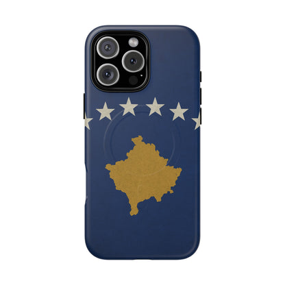 Kosovo Flag Tough iPhone Case — Navy Blue Stars & Gold Map (MagSafe compatible)  Shamo's iPhone 16 Pro Max / Matte