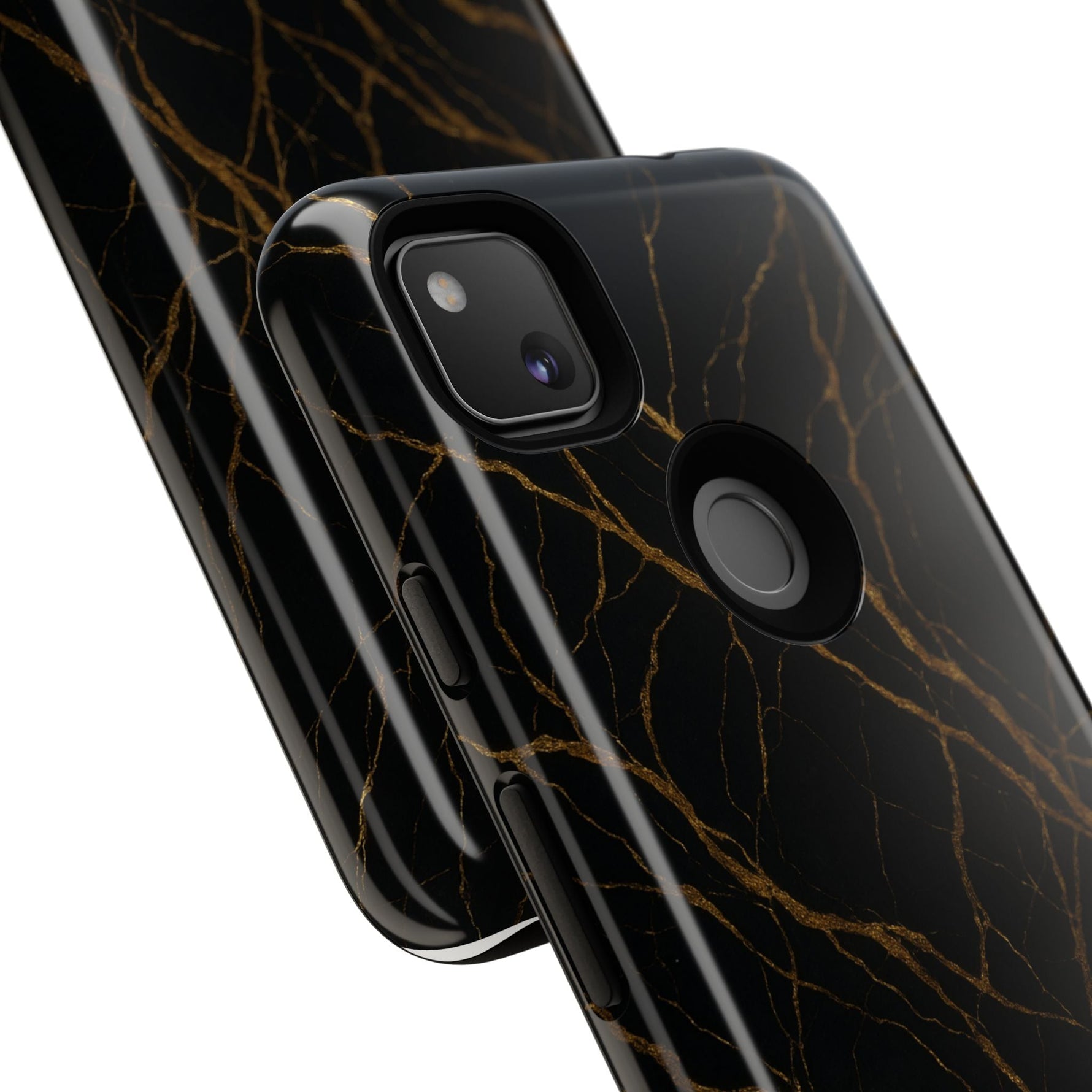 Black Marble Tough iPhone Case  Shamo's