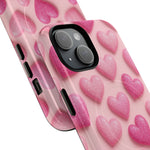 Barbiecore Glitter Hearts iPhone Case | MagSafe - Shamo's