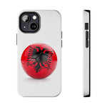 Tough Phone Cases with Albanian soccer flag