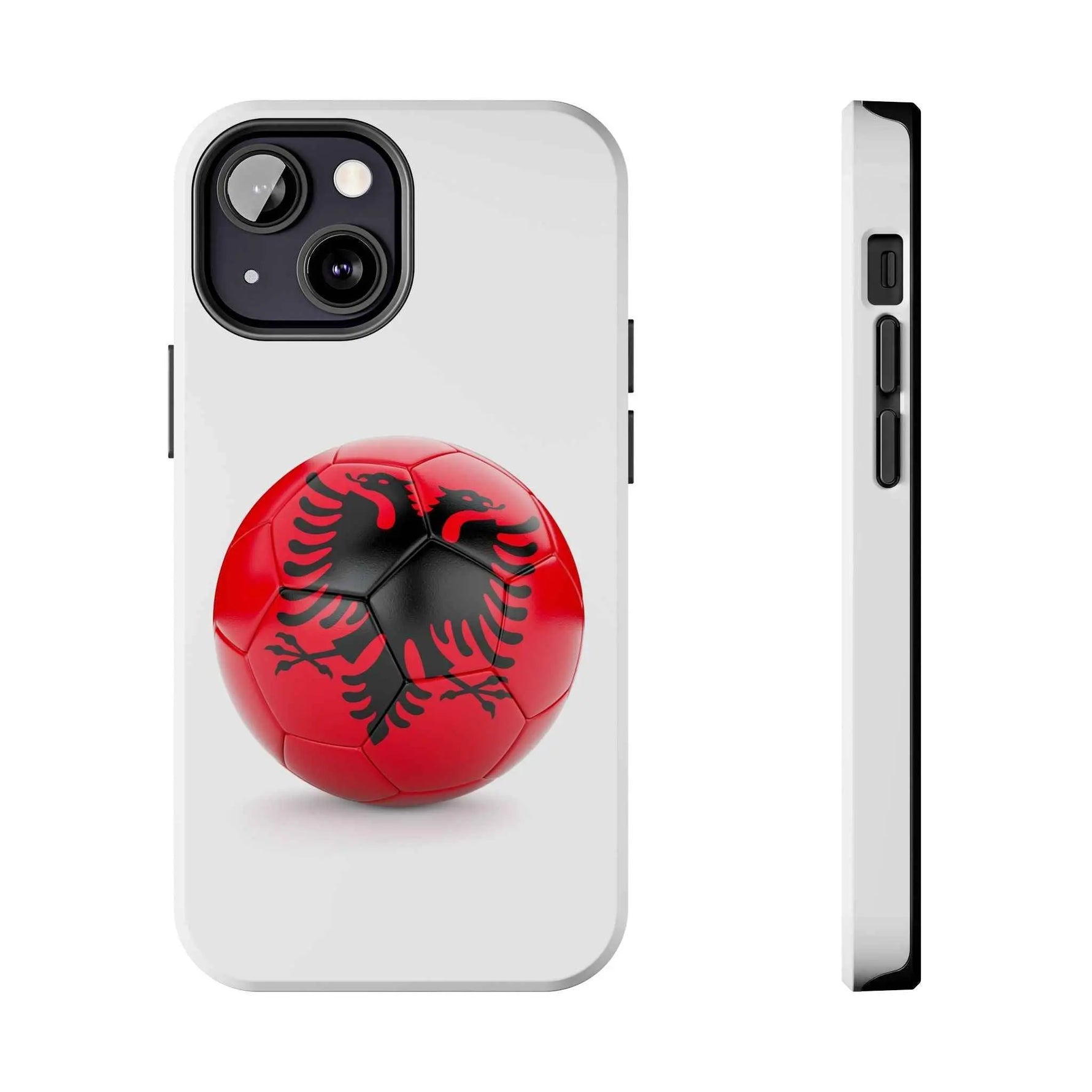 Tough Phone Cases with Albanian soccer flag