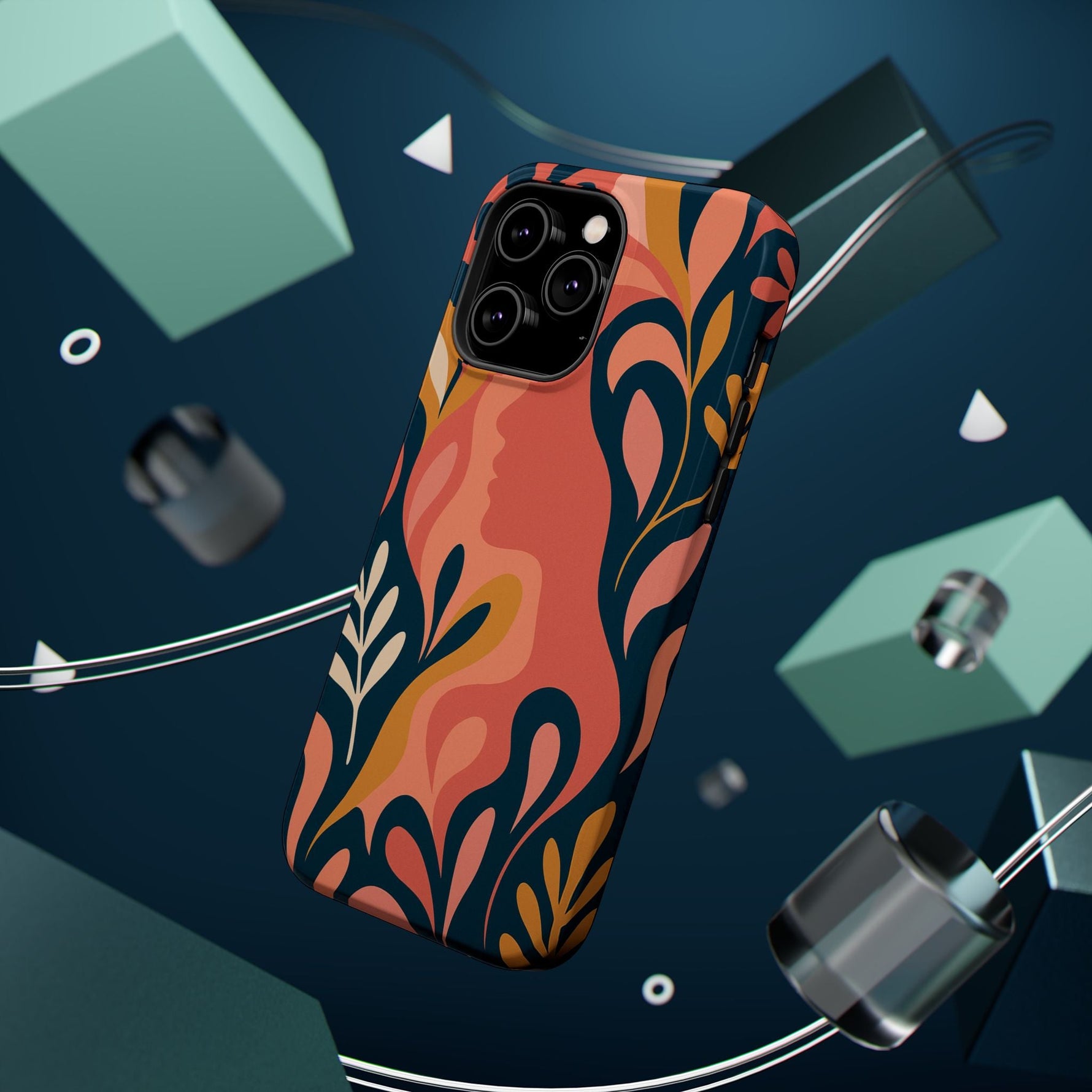 Floral Feminine Abstract MagSafe Impact-Resistant iPhone Case  Shamo's