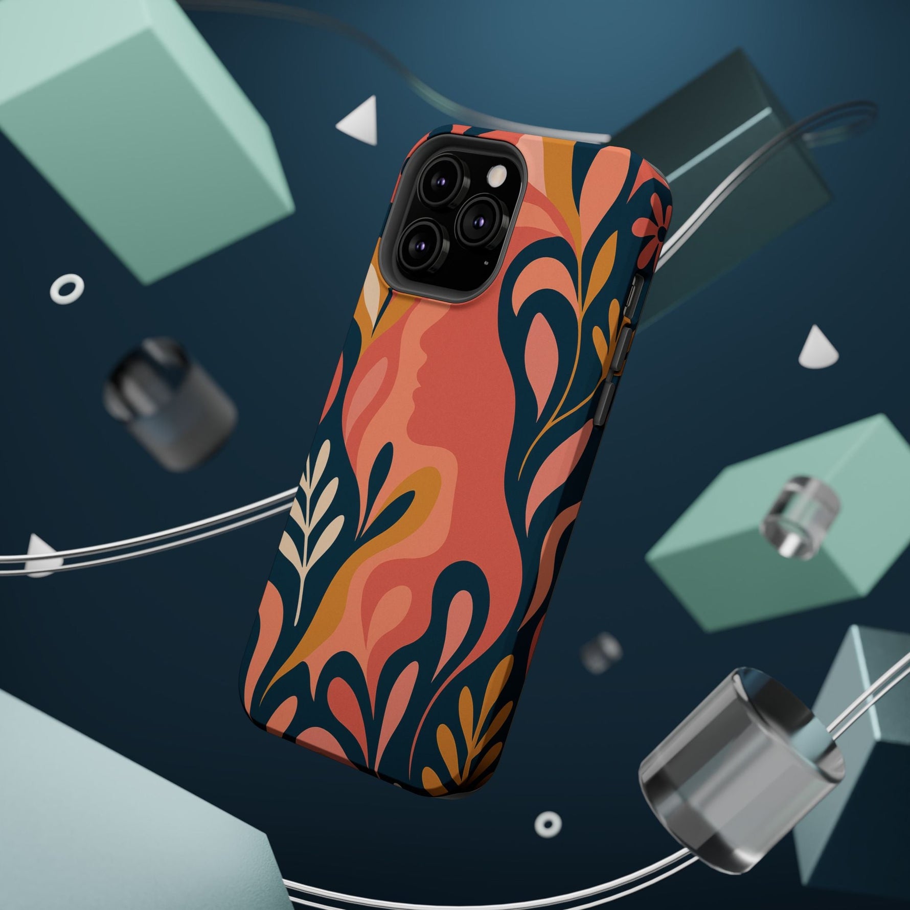 Floral Feminine Abstract MagSafe Impact-Resistant iPhone Case  Shamo's