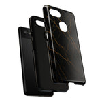 Black Marble Tough iPhone Case  Shamo's